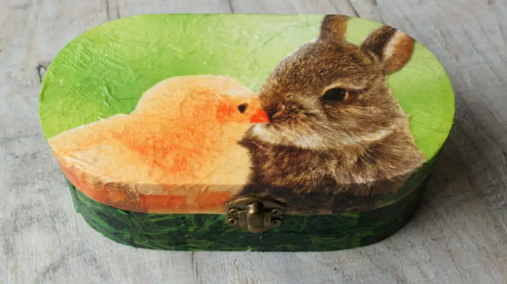 Decoupaged Easter box