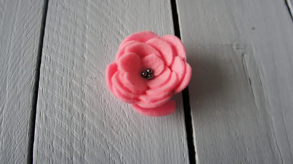 Pink Felt Flower