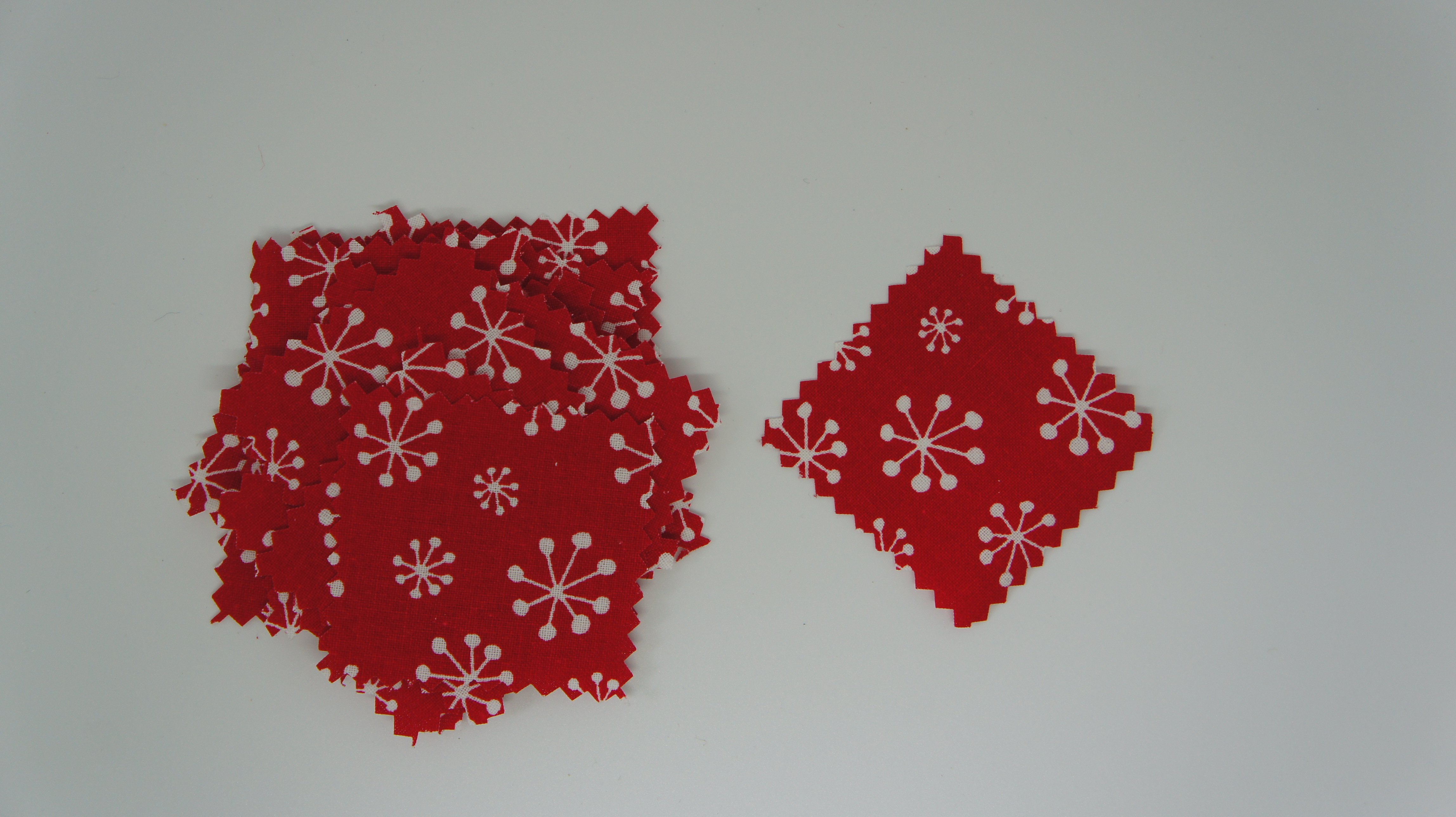 Christmas Fabric Baubles fabric squares