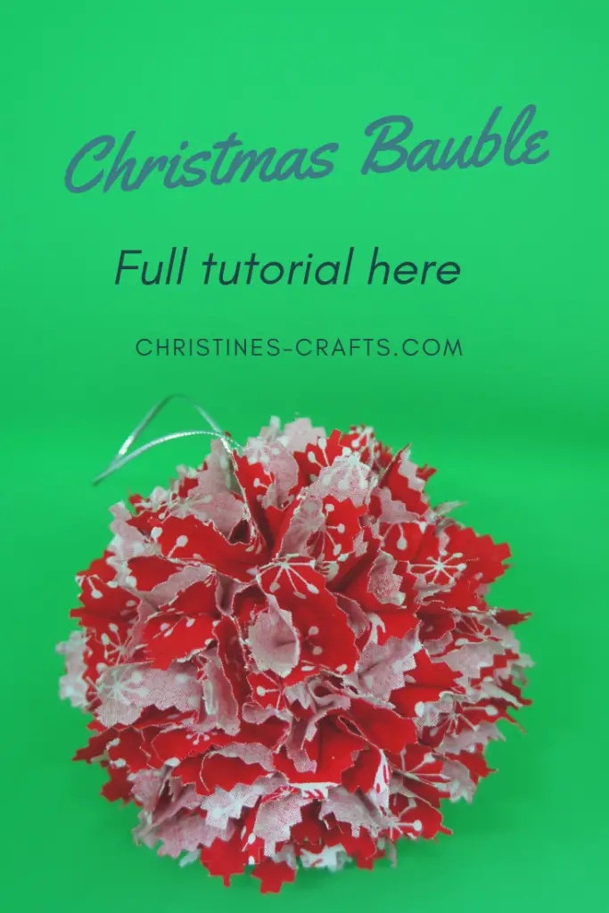 Christmas Fabric Baubles full tutorial pin