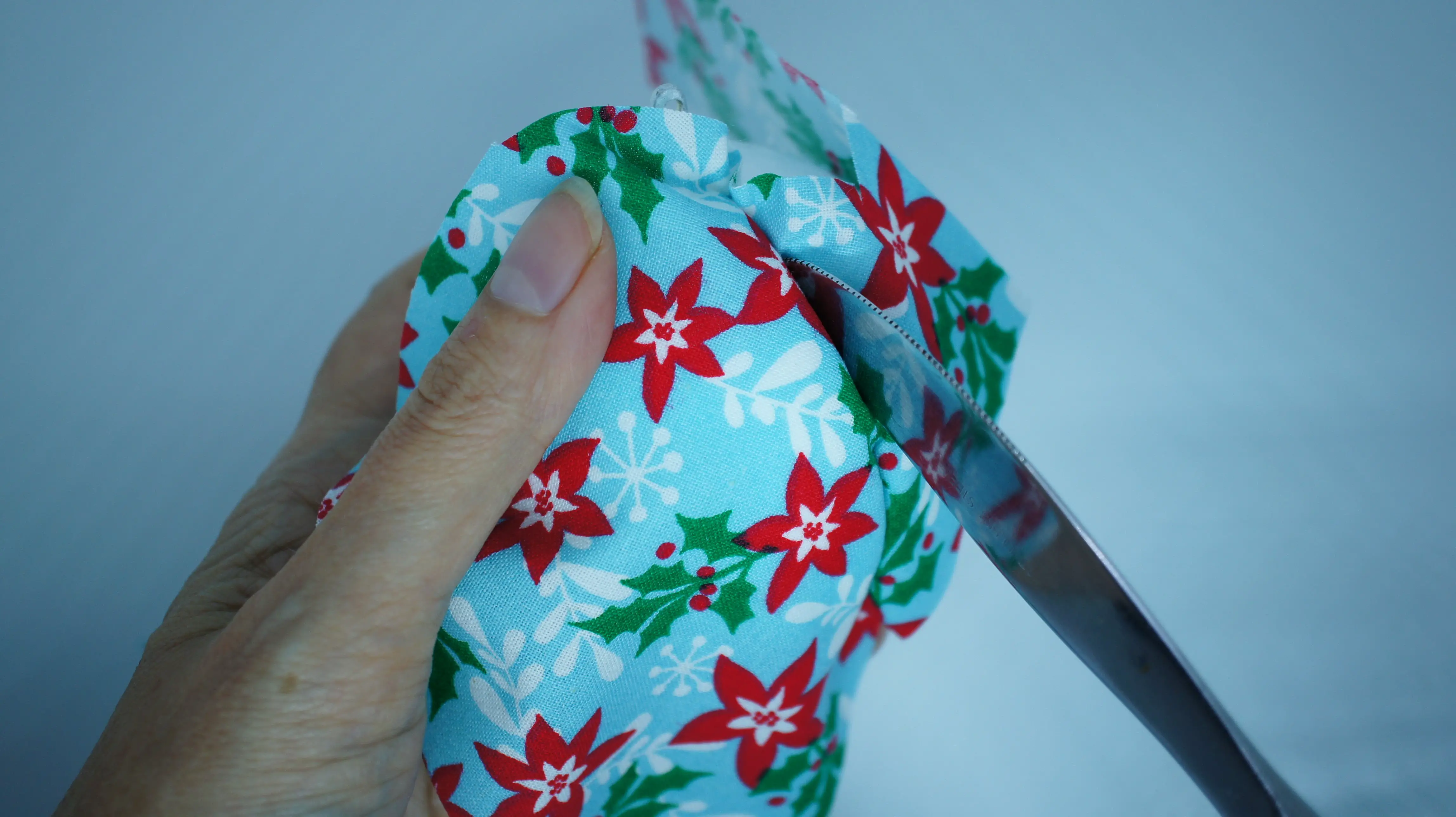 Christmas Fabric Ornament fabric application