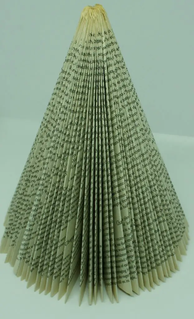 Folded Book Christmas tree - folding completed