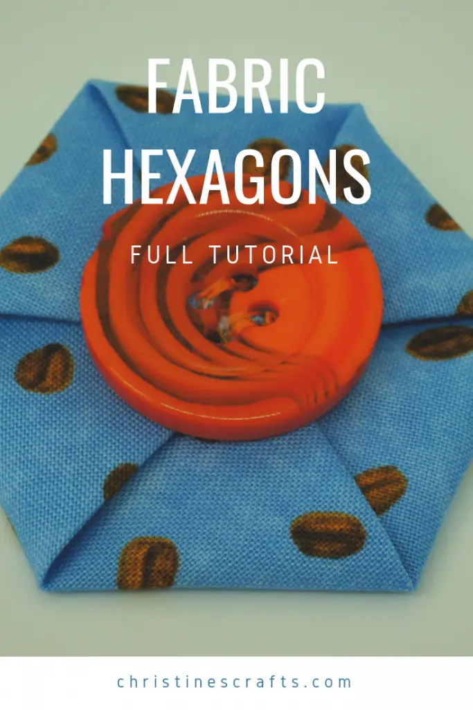 Fabric hexagons Pin