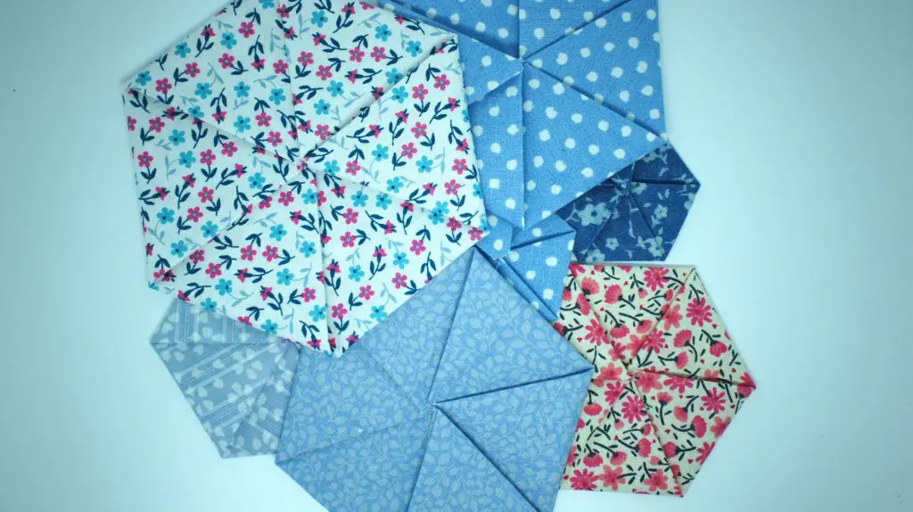 Completed Fabric Hexagons