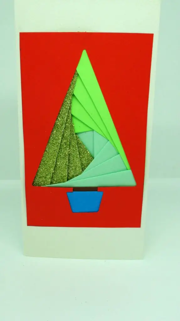 Completed iris folding card