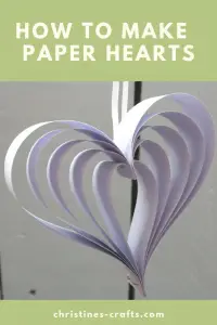 Lilac paper heart - hanging heart