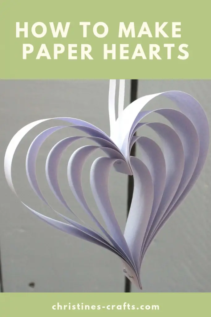 Hanging Hearts made from Paper - Christine's Crafts Great kids craft