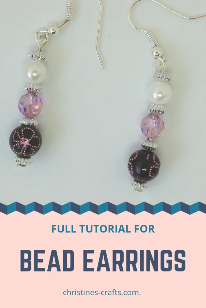 Bead Earrings - super quick method - Christine's Crafts