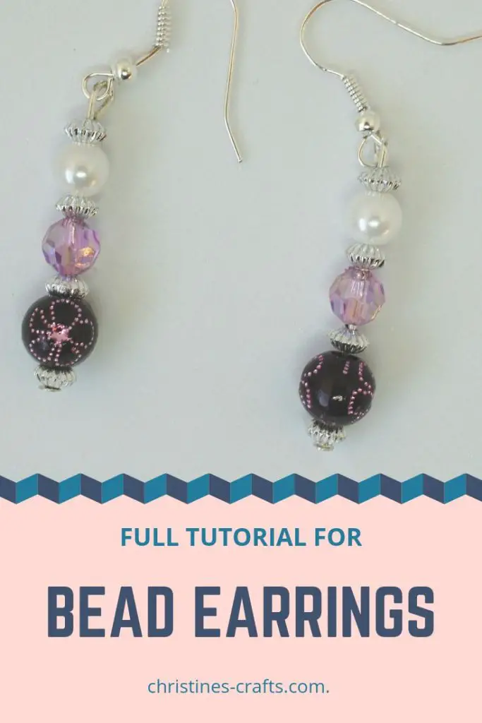 beaded earrings Pinterest pin