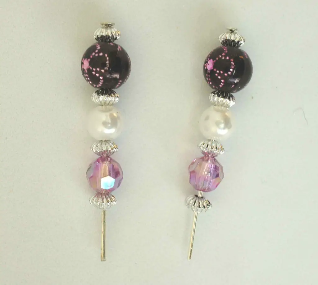 beads on wire for beaded earrings