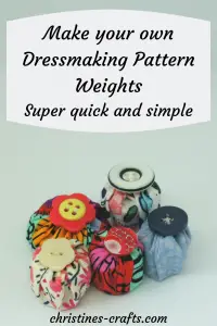 Dressmaking pattern weights 