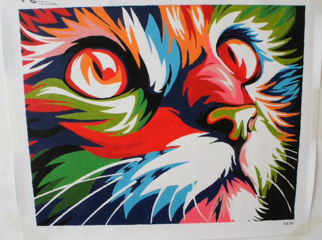 Part painted cat