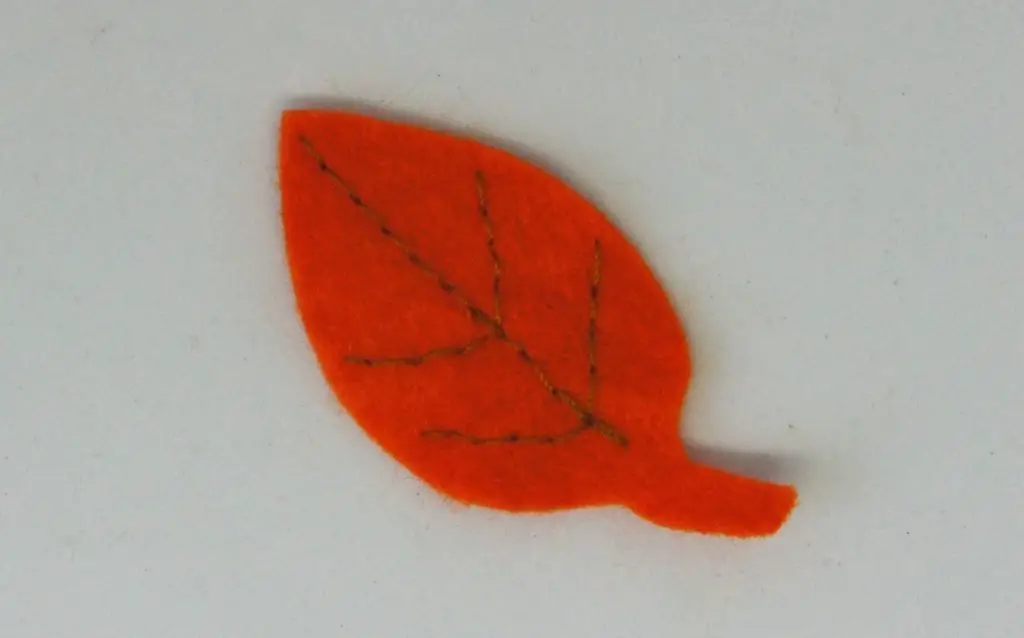 Completed Felt Leaf