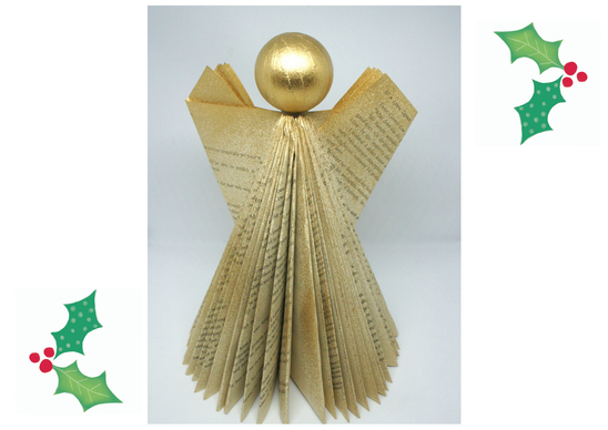 Folded Book Christmas Angel