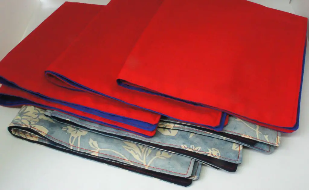 Six fabric napkins