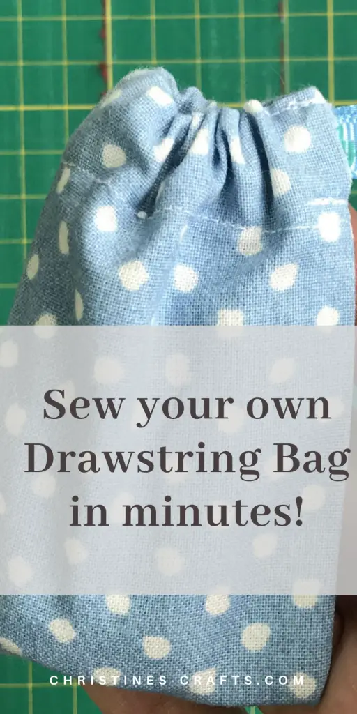 Easy Drawstring Bag to Sew- great for gifts - Christine's Crafts