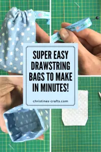 Easy Drawstring Bag Tutorial