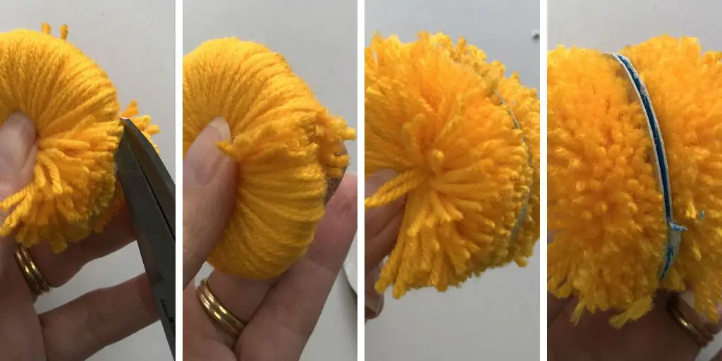 cutting pompom