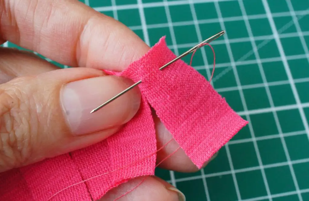 Starting running stitch