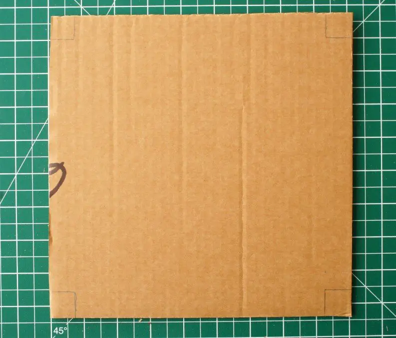 marking cardboard for flower press