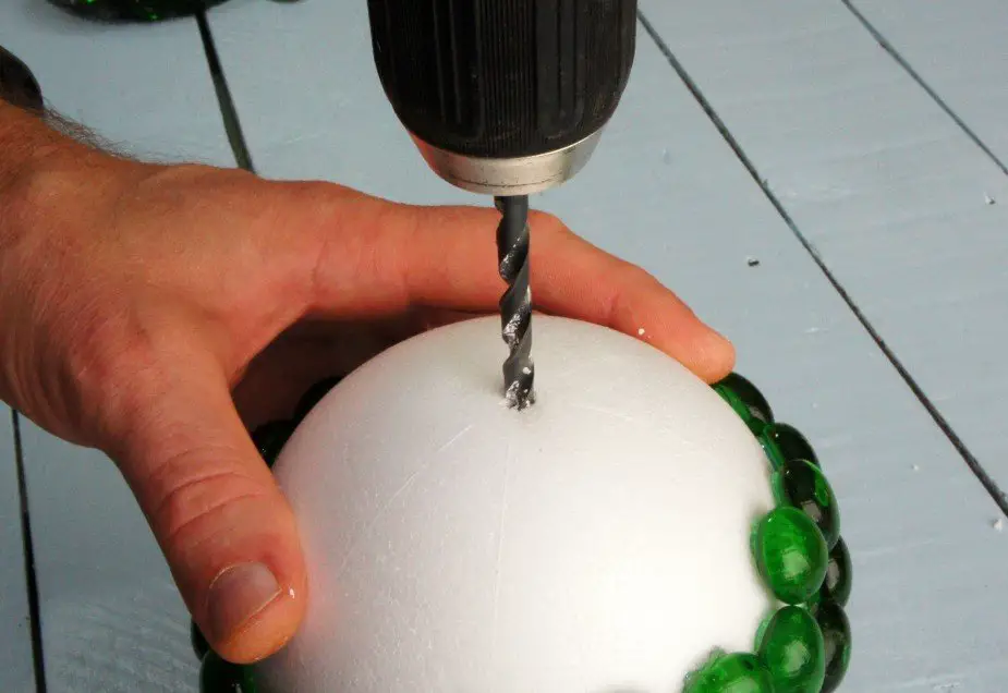 Drilling hole in ball