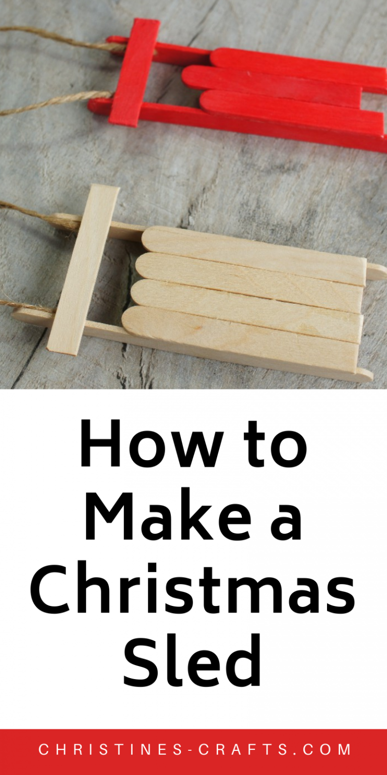 How to Make a Christmas Sled Tree Decoration - Christine's Crafts