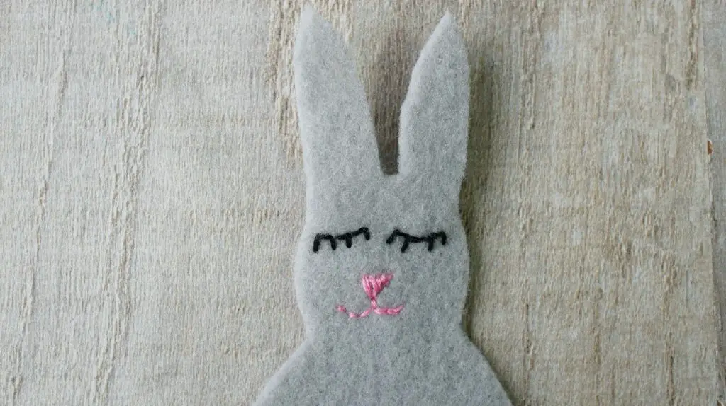 felt rabbit completed face