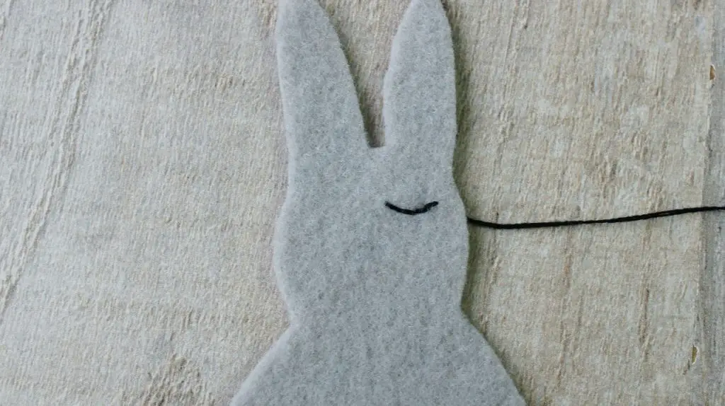 felt rabbit eye started