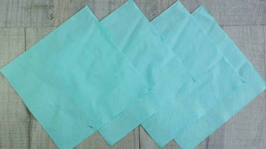 Squares of tissue paper