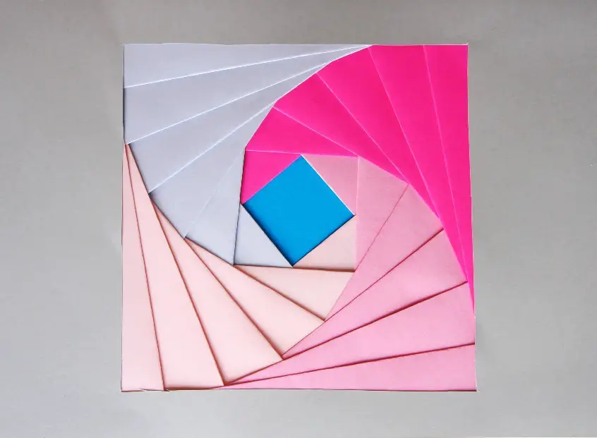 square iris folding pattern completed