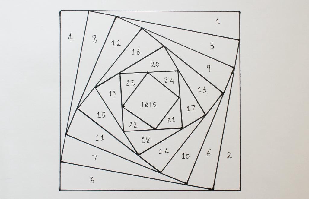 completed iris folding pattern