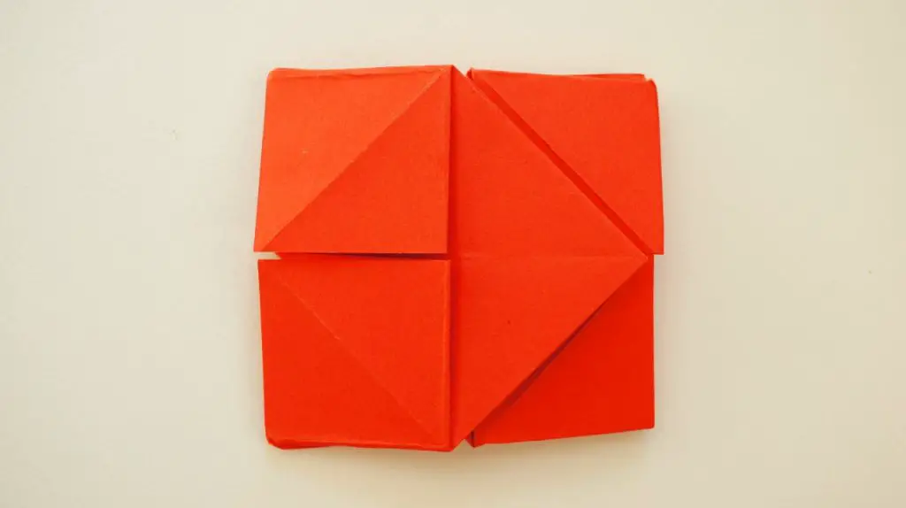 Other side of folded paper