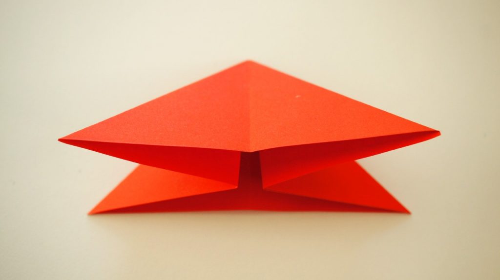 square paper folded into triangle