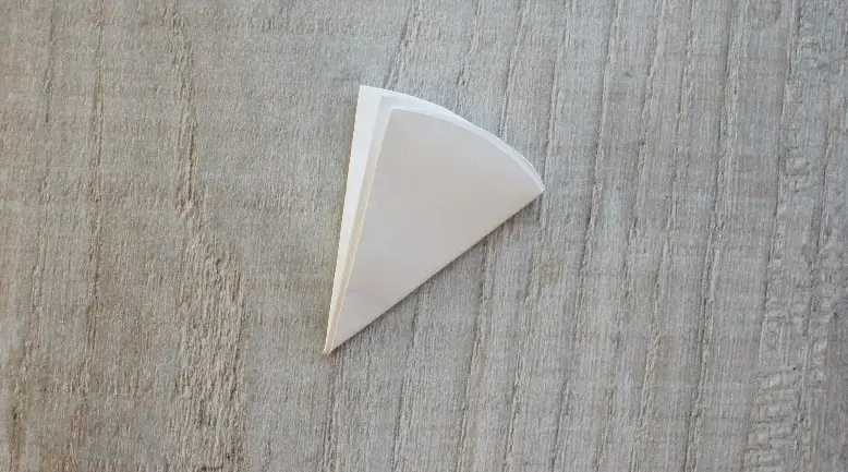 Paper circle folded in eighths