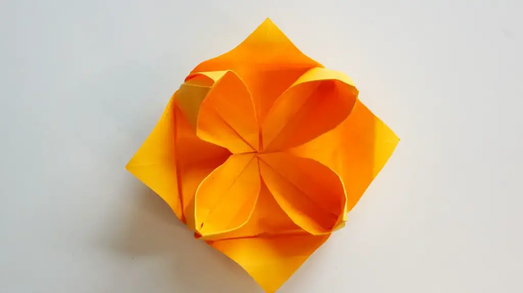 Step by Step Instructions How To Make Origami a Paper Bag Stock