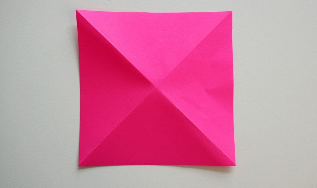 square folded and opened out