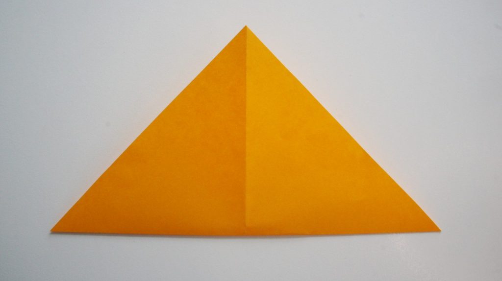 quare folded into triangle