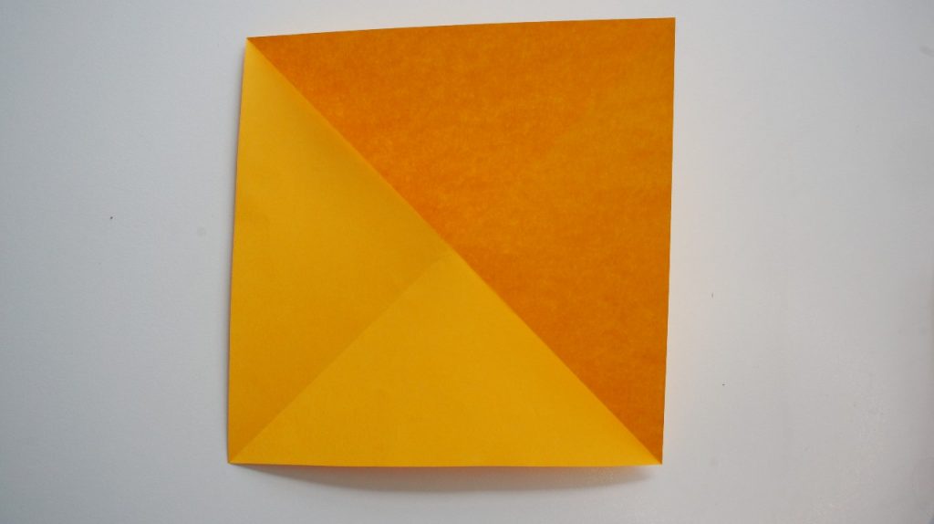 square of paper opened out
