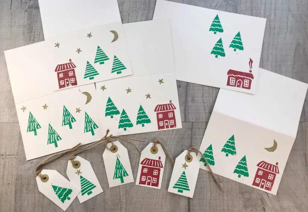 Craftiosity box stamped Christmas cards and tags