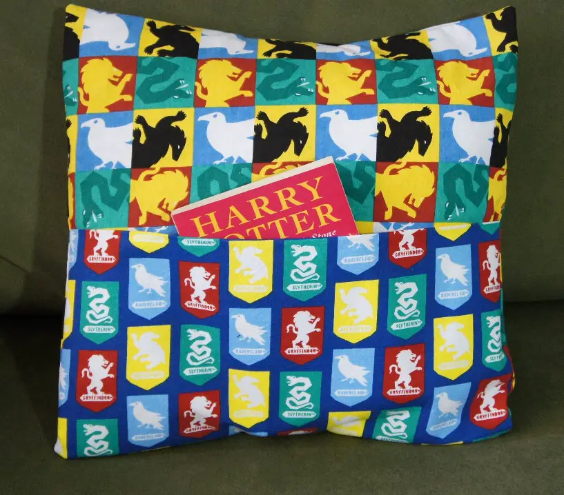 kids DIY reading cushion close up