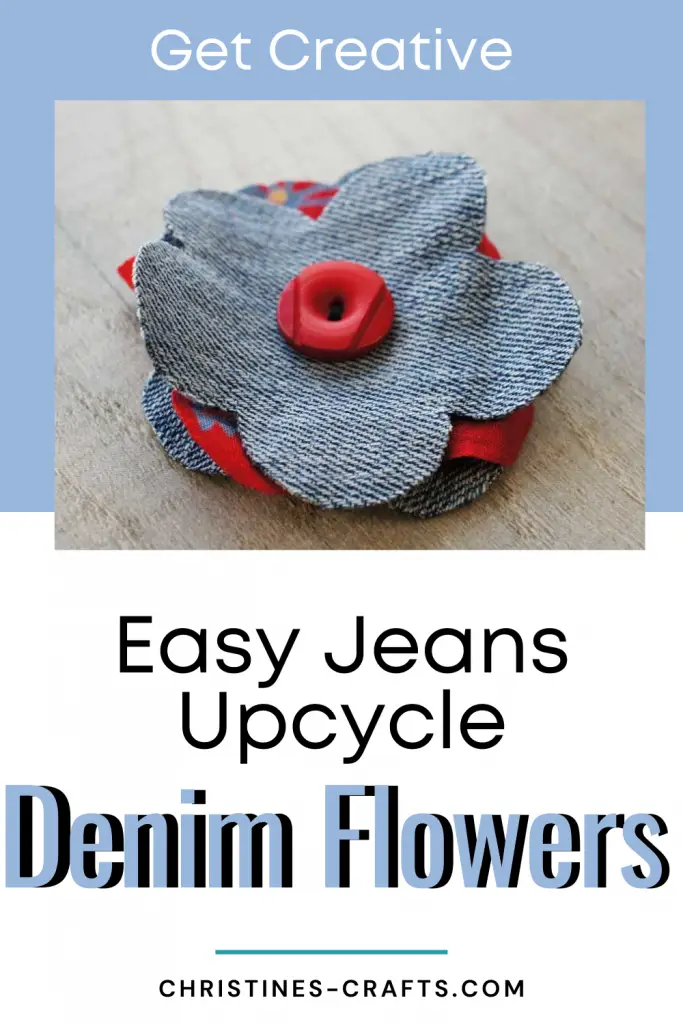 denim flowers