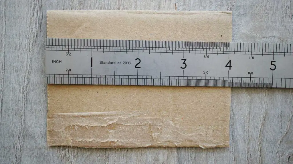measuring the cardboard template