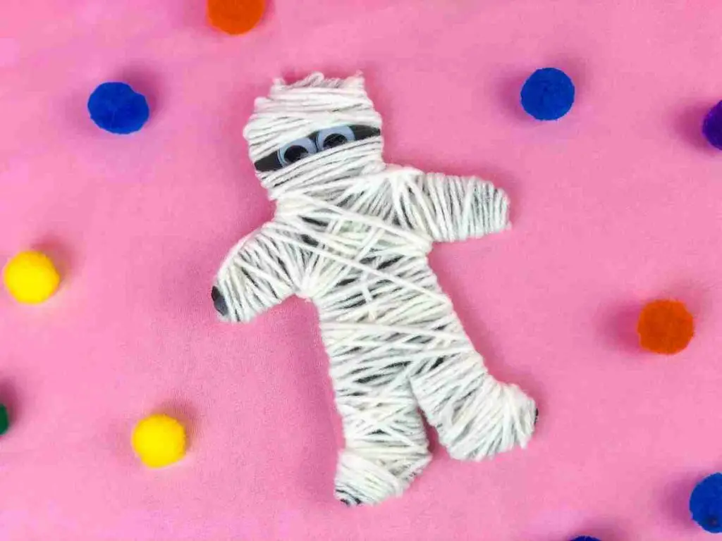  yarn mummy craft for kids