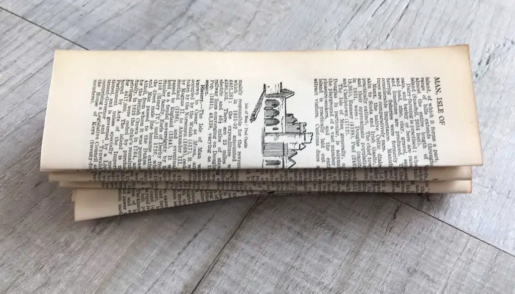 Folded book pages