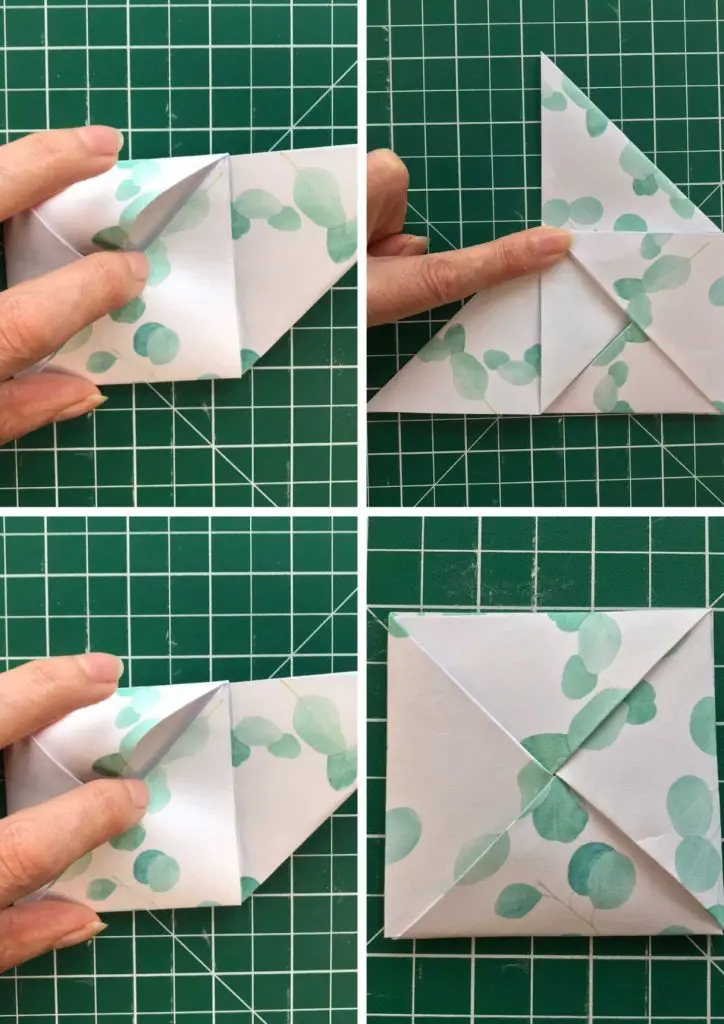 final locking system of Origami seed packets
