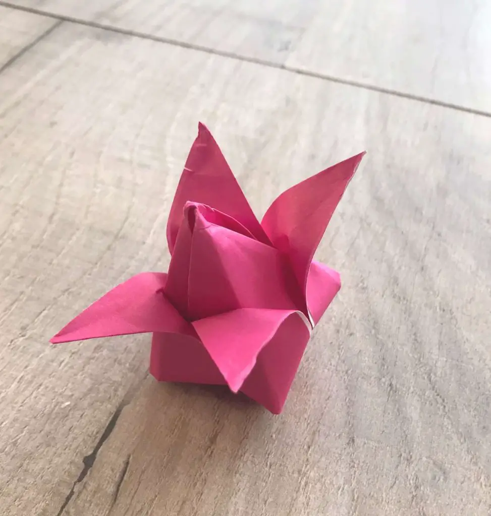 completed origami tulip