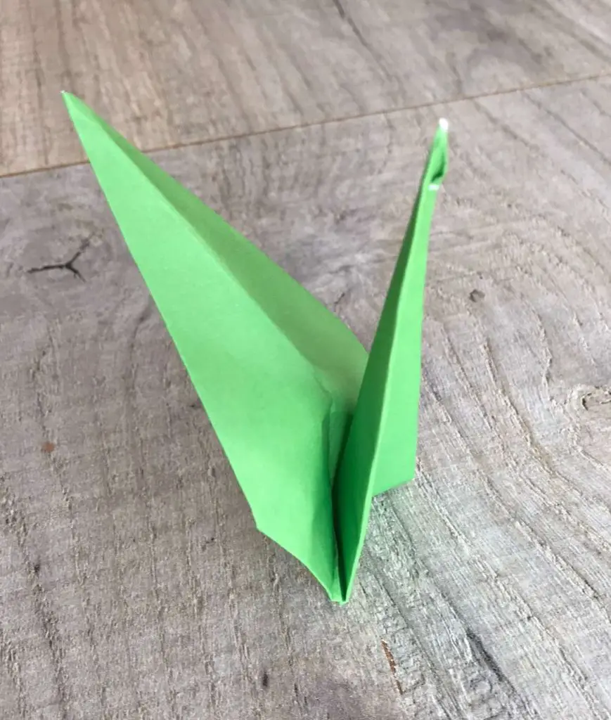 completed Origami flower stem