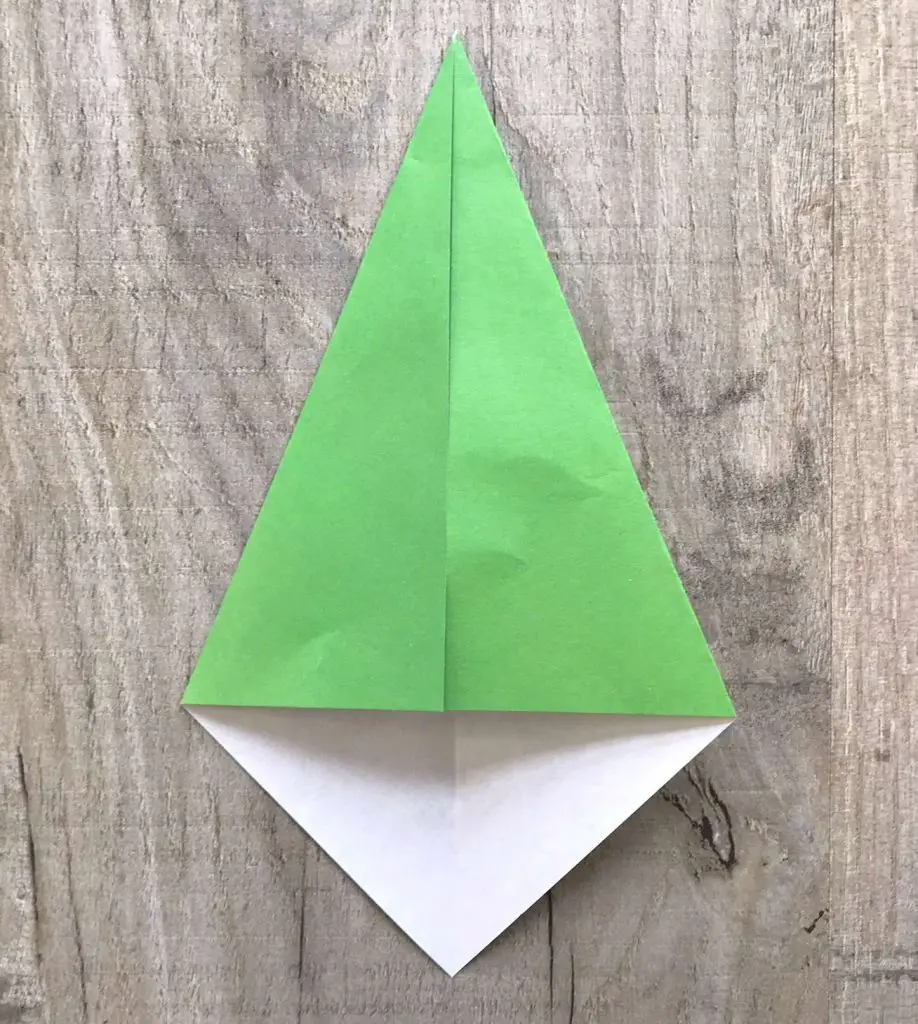 Origami stem first fold