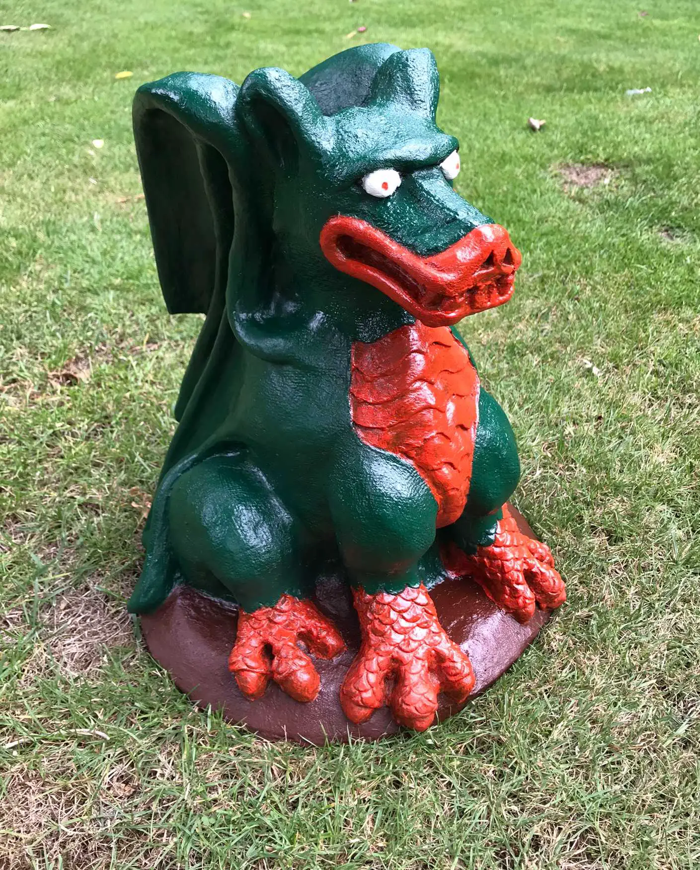 completed varnished painted garden ornament