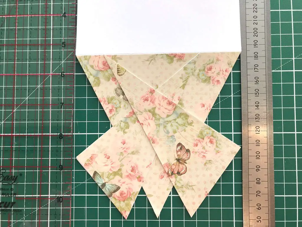 cut pieces glued into place on card